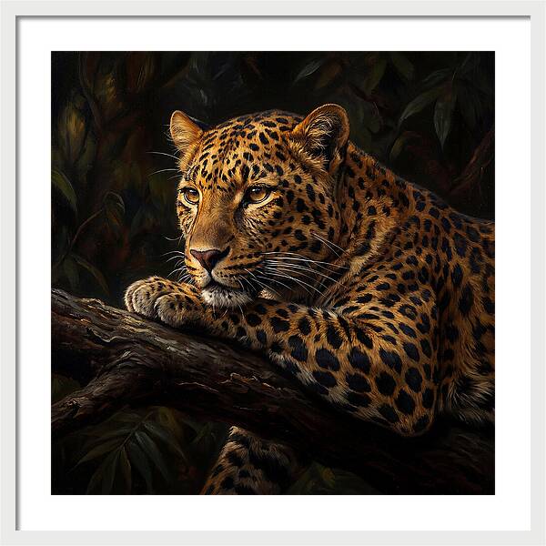 Leopard Resting In Nature