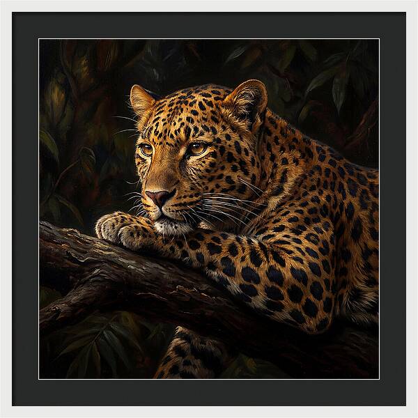 Leopard Resting In Nature