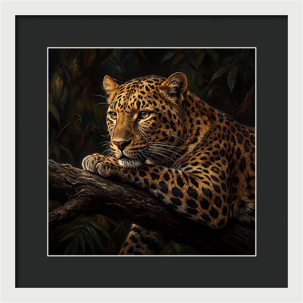 Leopard Resting In Nature