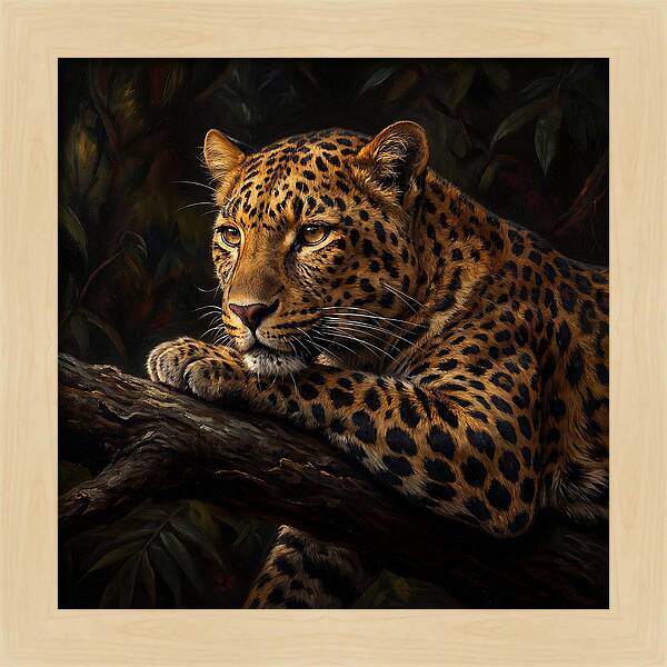 Leopard Resting In Nature