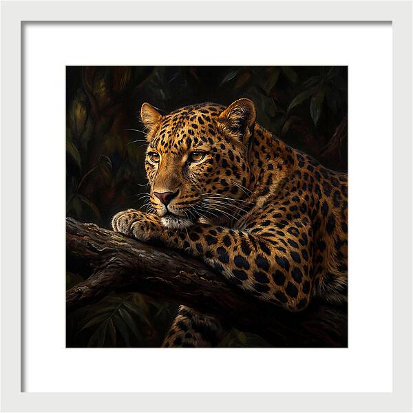 Leopard Resting In Nature