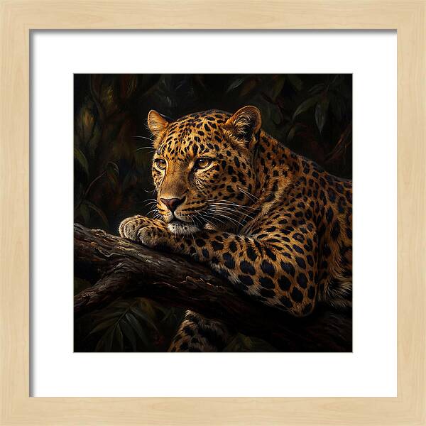 Leopard Resting In Nature