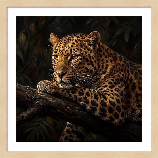 Leopard Resting In Nature