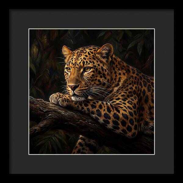 Leopard Resting In Nature