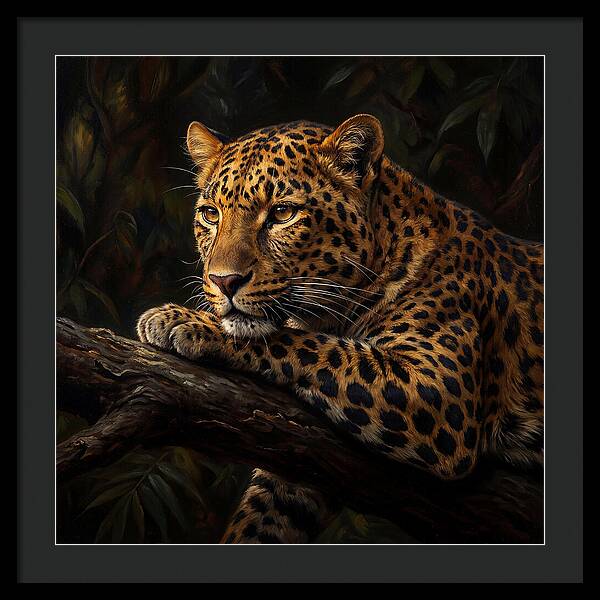 Leopard Resting In Nature
