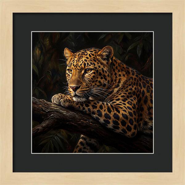 Leopard Resting In Nature