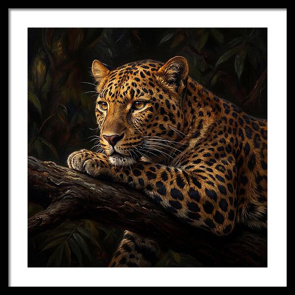 Leopard Resting In Nature
