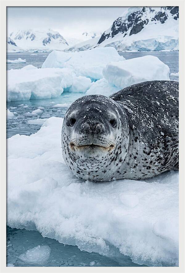 Leopard Seal On Antarctic Ice