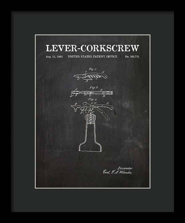 Lever Corkscrew Waiter's Friend Chalkboard Patent Us283731a