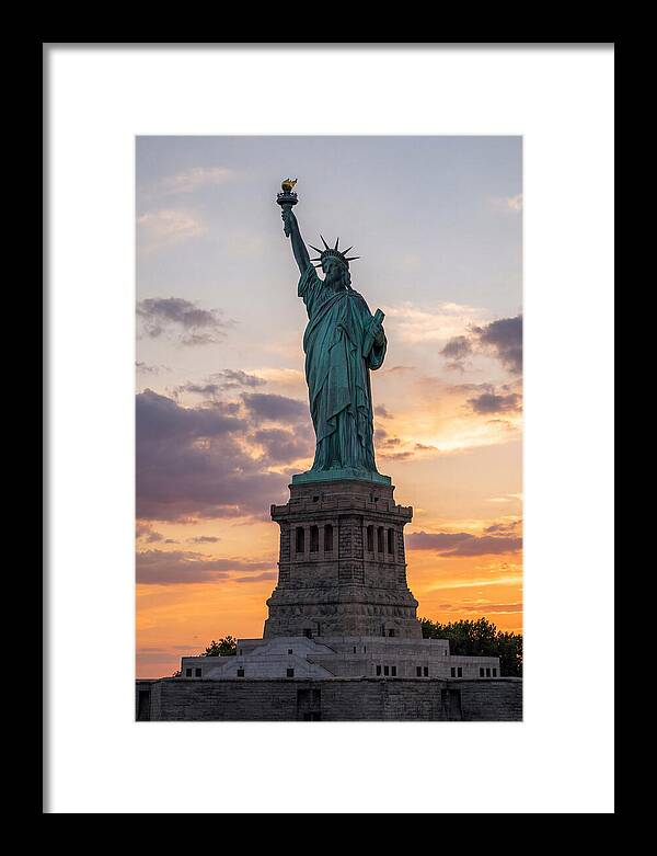Libertys Glow At Dusk