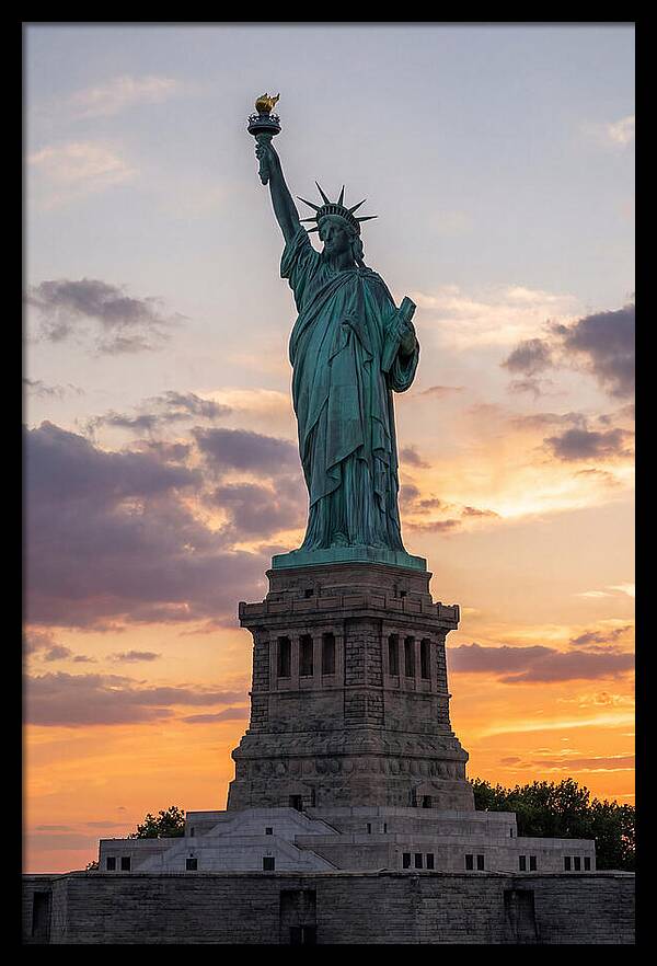 Libertys Glow At Dusk