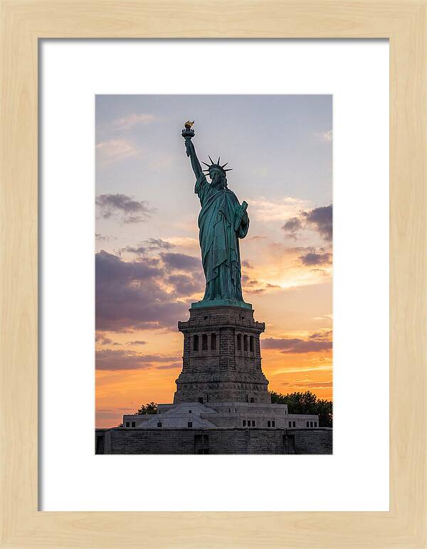 Libertys Glow At Dusk