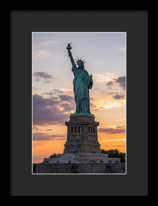 Libertys Glow At Dusk