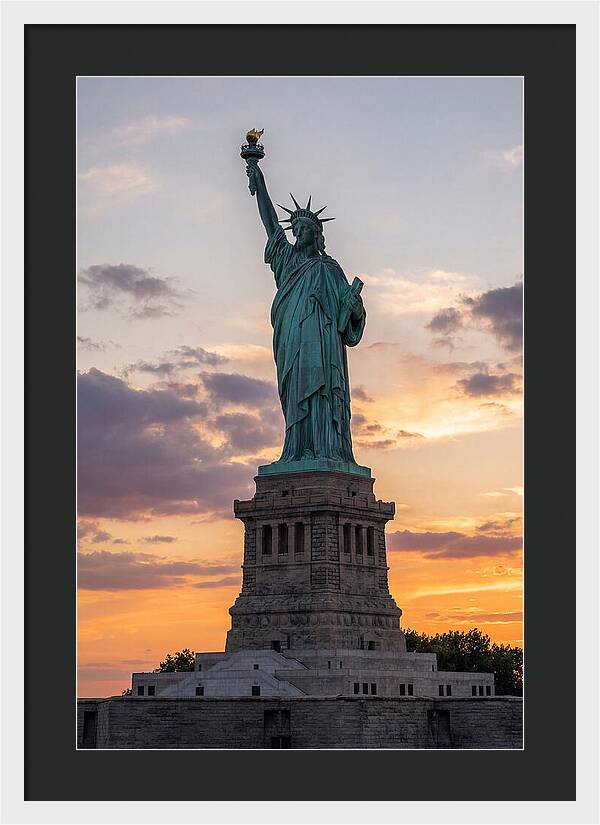 Libertys Glow At Dusk