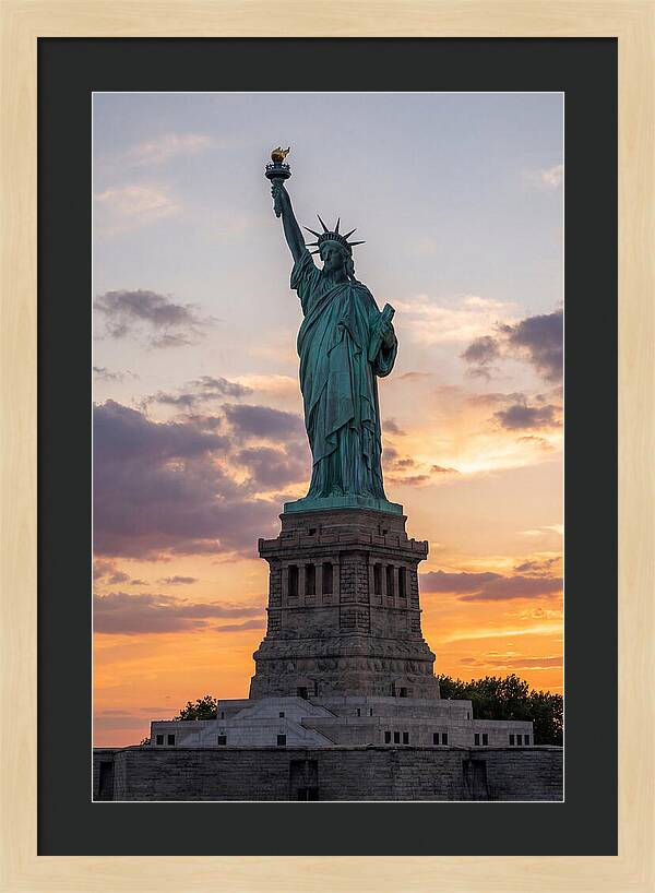 Libertys Glow At Dusk