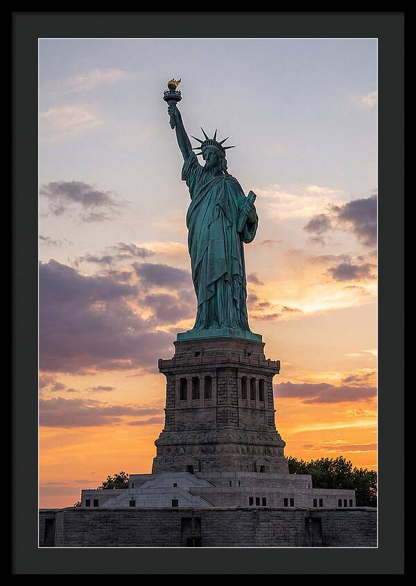 Libertys Glow At Dusk