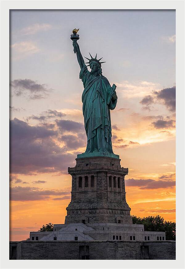 Libertys Glow At Dusk