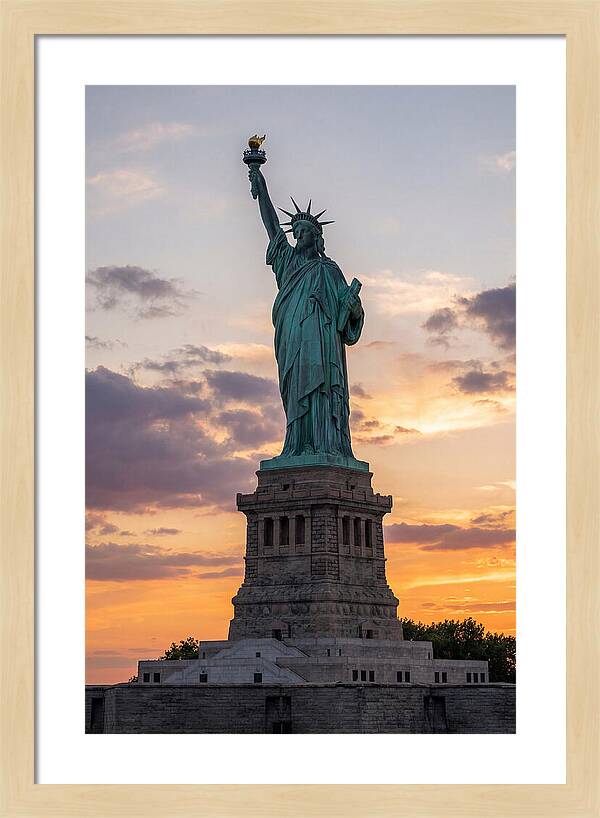 Libertys Glow At Dusk