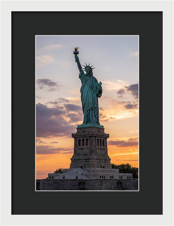 Libertys Glow At Dusk
