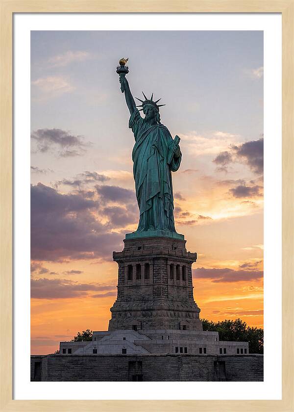 Libertys Glow At Dusk