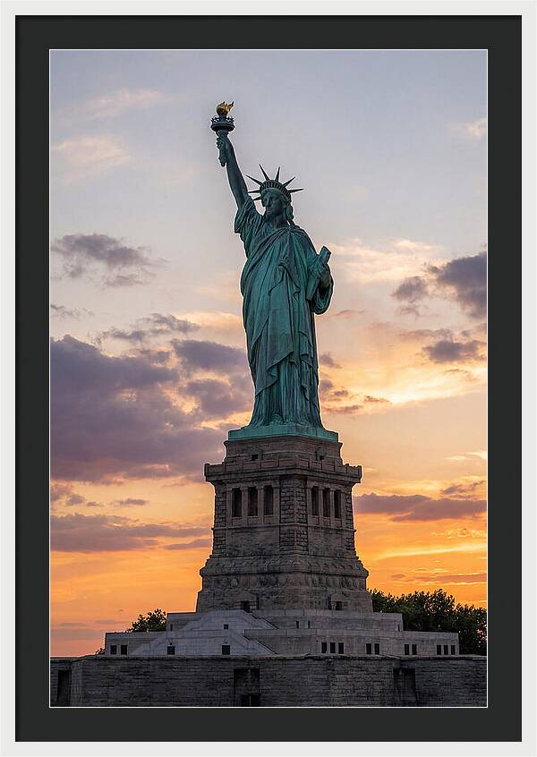 Libertys Glow At Dusk