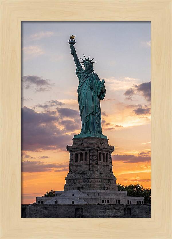 Libertys Glow At Dusk
