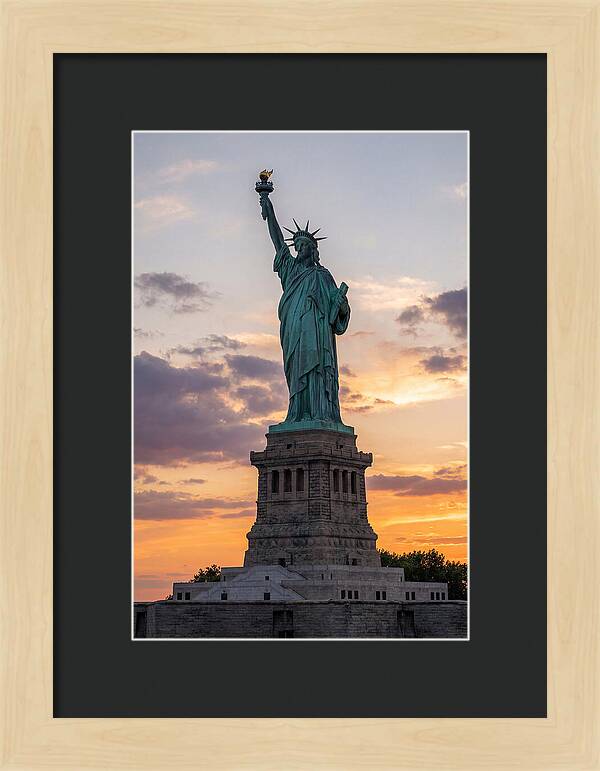 Libertys Glow At Dusk