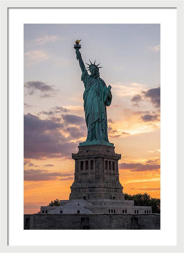 Libertys Glow At Dusk