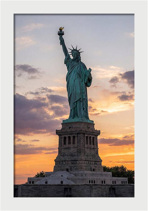Libertys Glow At Dusk