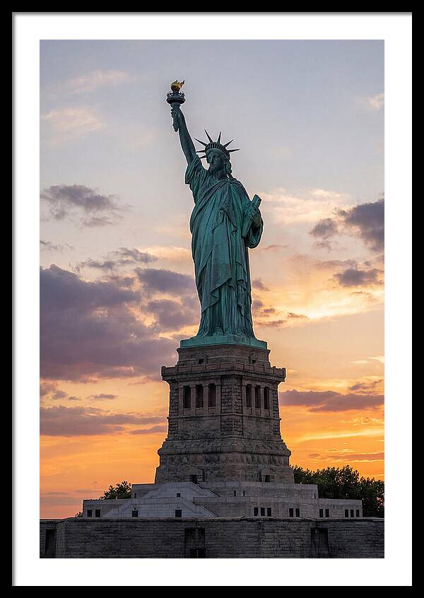 Libertys Glow At Dusk