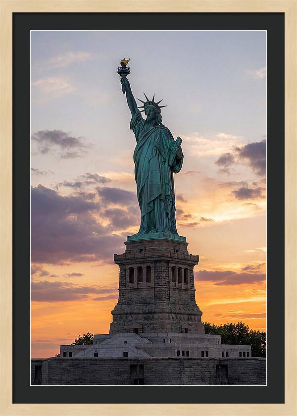 Libertys Glow At Dusk