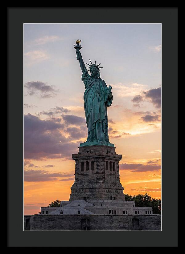 Libertys Glow At Dusk