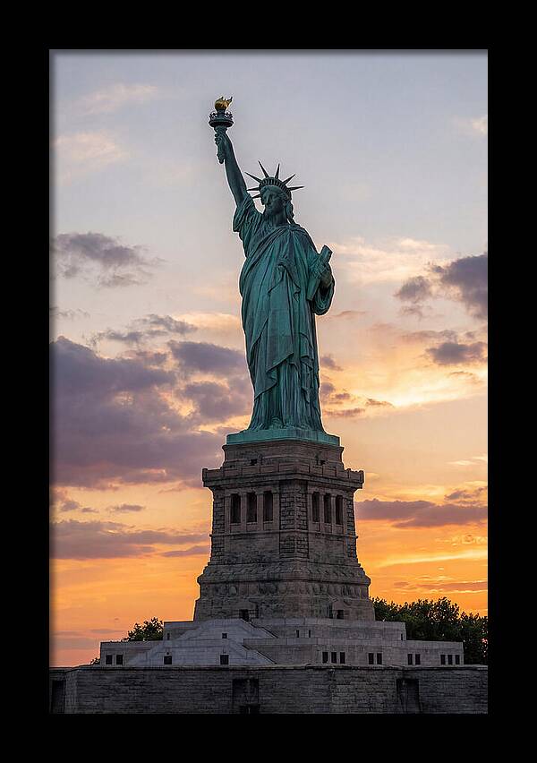 Libertys Glow At Dusk