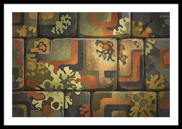 Lichen Patterns On Ancient Stone