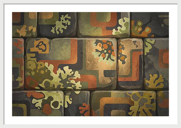 Lichen Patterns On Ancient Stone