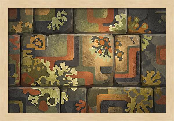 Lichen Patterns On Ancient Stone