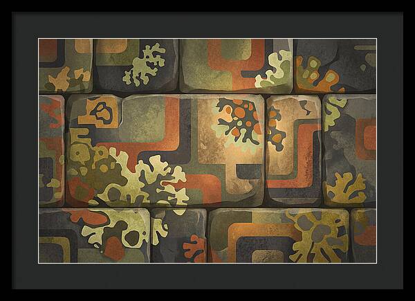 Lichen Patterns On Ancient Stone