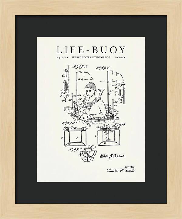 Life Buoy Minimalist Patent Us988830a
