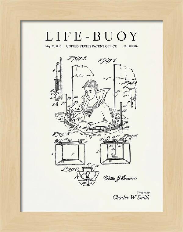 Life Buoy Minimalist Patent Us988830a