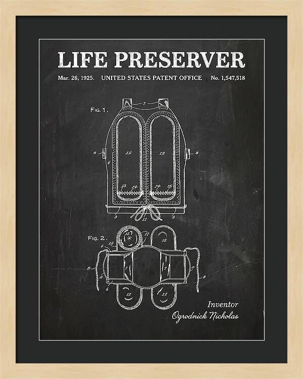 Life Preserver Chalkboard Patent Us1547518a