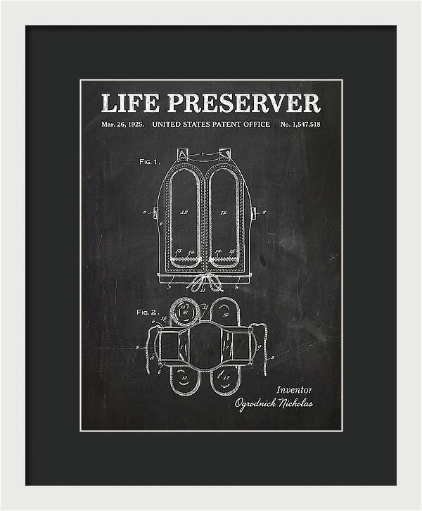Life Preserver Chalkboard Patent Us1547518a