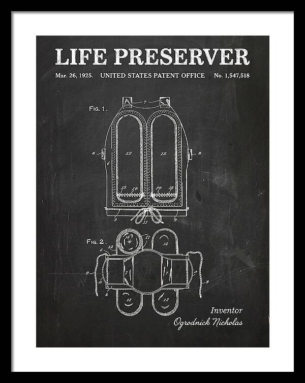 Life Preserver Chalkboard Patent Us1547518a