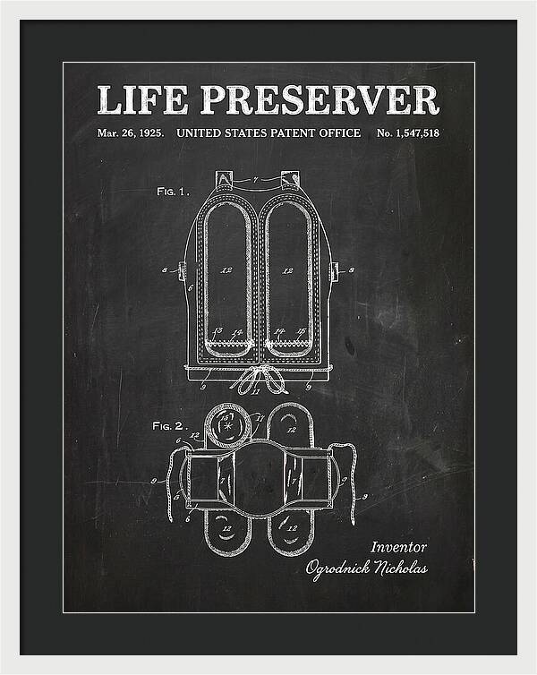 Life Preserver Chalkboard Patent Us1547518a