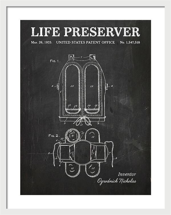 Life Preserver Chalkboard Patent Us1547518a