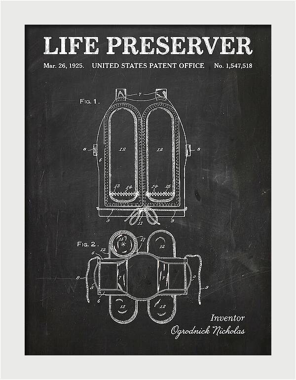Life Preserver Chalkboard Patent Us1547518a