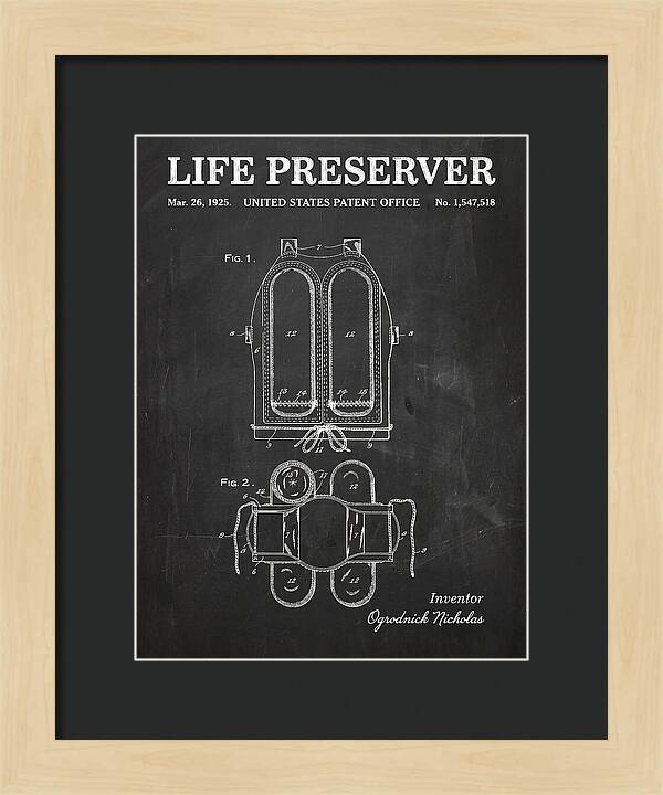 Life Preserver Chalkboard Patent Us1547518a