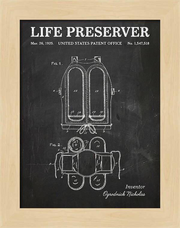 Life Preserver Chalkboard Patent Us1547518a