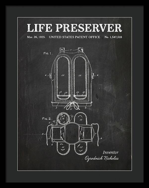 Life Preserver Chalkboard Patent Us1547518a