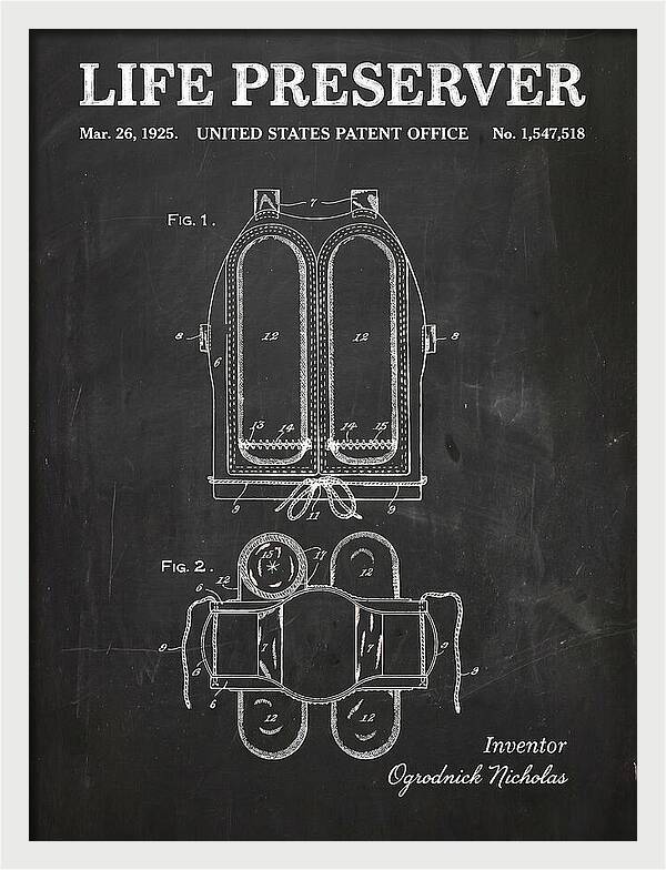 Life Preserver Chalkboard Patent Us1547518a