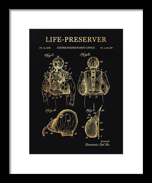 Life Preserver Gold Patent Us1292587a